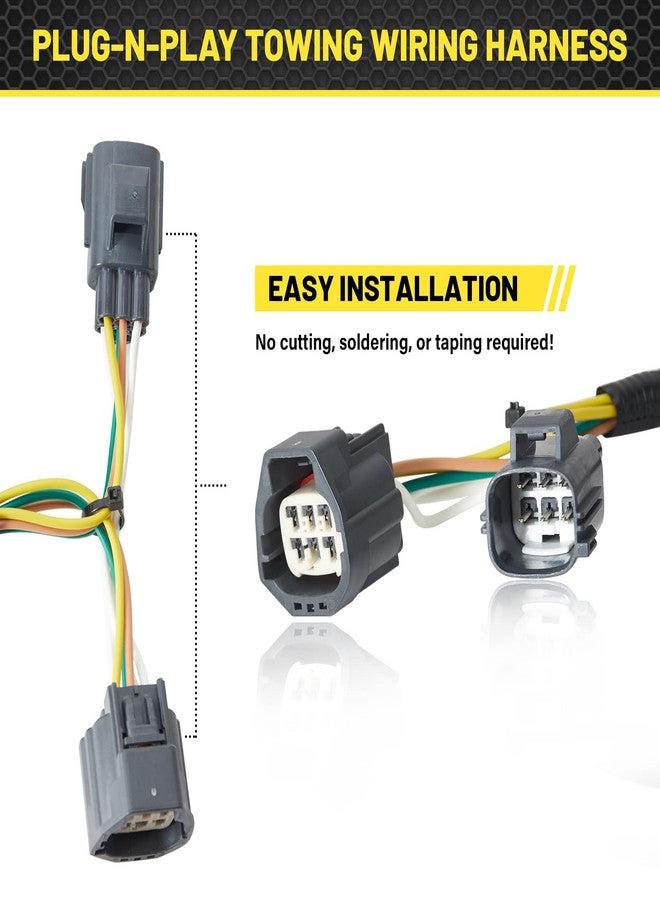 Oyviny 4 Pin Trailer Wiring Harness for 2007-2018 Jeep Wrangler JK JKU Sahara Rubicon Unlimited Sport Models, Wrangler 2 Door & 4 Door Flat Tow Trailer Hitch Wiring 16AWG Pure Copper Wires - Image 4